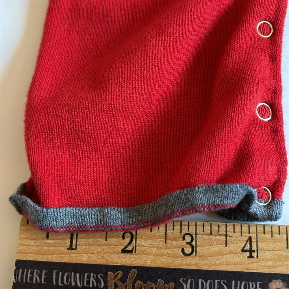 Toobydoo Red and blue sweater onesie 18-24 month Snap bottom ToobyDoo
